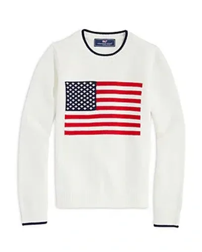 Vineyard Vines Boys' American Flag Cotton Sweater - Little Kid, Big Kid In Powder