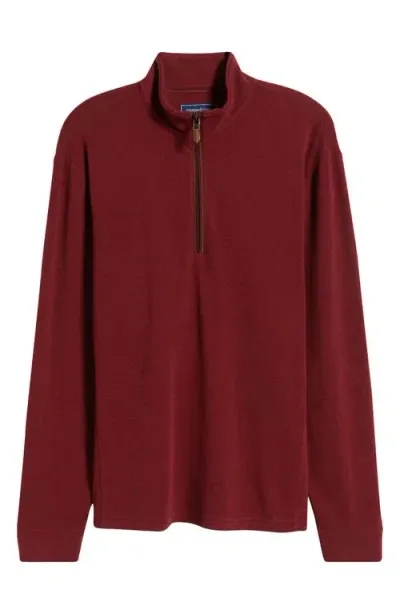 Vineyard Vines Calm Water Quarter Zip Top In Crimson