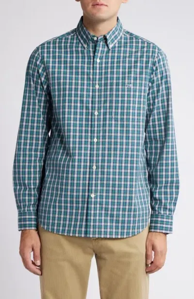 Vineyard Vines Classic Fit Plaid Cotton Button-down Shirt In Sea Swell Pld