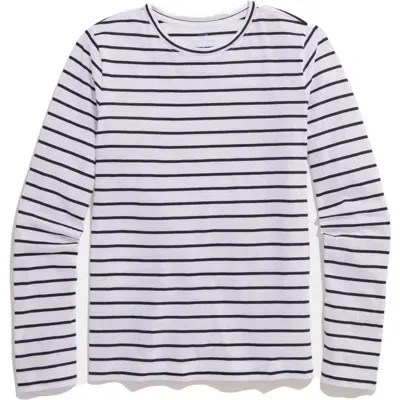 Vineyard Vines Clean Jersey Organic Cotton T-shirt In B.stripe- White/navy