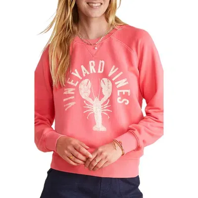 Vineyard Vines Cotton Graphic Sweatshirt In Jetty Red