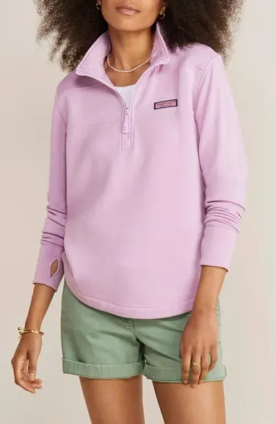 Vineyard Vines Dreamcloth Relaxed Half Zip Sweatshirt In Aster