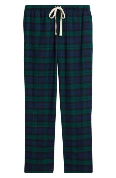 Vineyard Vines Holiday Print Flannel Lounge Pants In Charleston Green