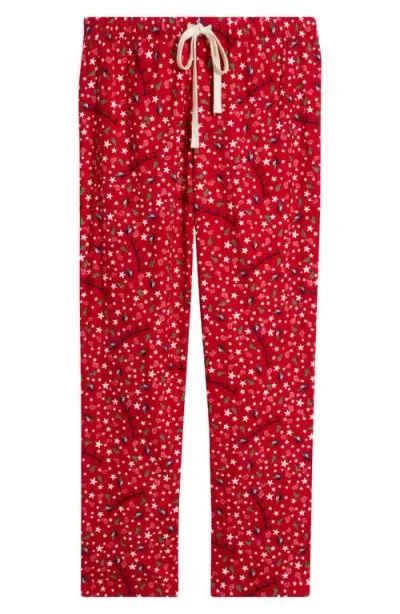 Vineyard Vines Holiday Print Flannel Lounge Pants In Sw Stars Rv