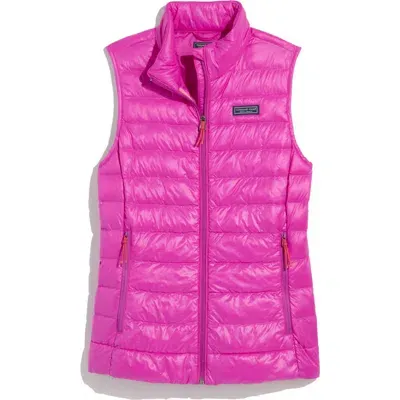 Vineyard Vines Packable Primaloft® Thermoplume Puffer Vest In Vivid Fuchsia