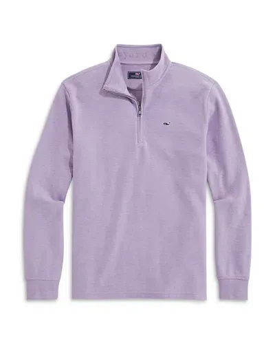 Vineyard Vines Saltwater Quarter Zip Long Sleeve Sweatshirt In Freesia