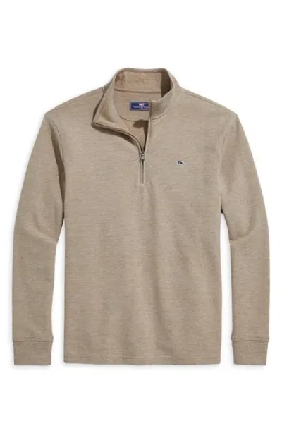 Vineyard Vines Saltwater Stripe Quarter Zip Pullover In Office