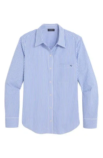 Vineyard Vines Stretch Cotton Button-up Shirt In Feeder - Hull Blue