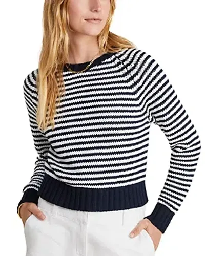 Vineyard Vines Striped Rib Knit Sweater In Babs Stripe Oatmeal