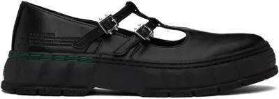 Viron Black 2001 Apple Mary Jane Loafers In 990 Black