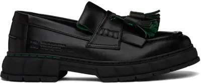 Viron Black Progres Ii Apple Loafers In 950 Black+green