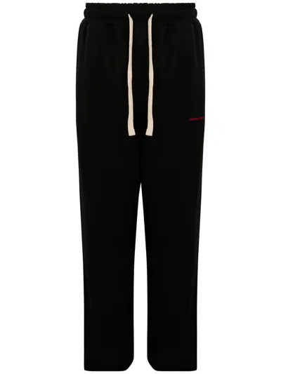 Vision Of Super Cotton Sweatpants With Logo Embroidery In Black