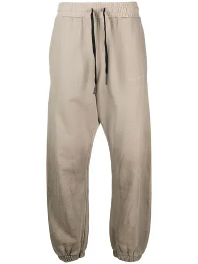 Vision Of Super London Fog Flame-print Track Pants In Neutrals