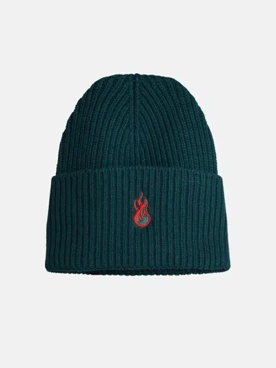 Vision Of Super Teal Viscose Blend Beanie In Green