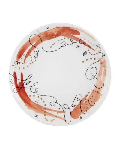 Vista Alegre Folkifunki Bread & Butter Plates, Set Of Four In Multi