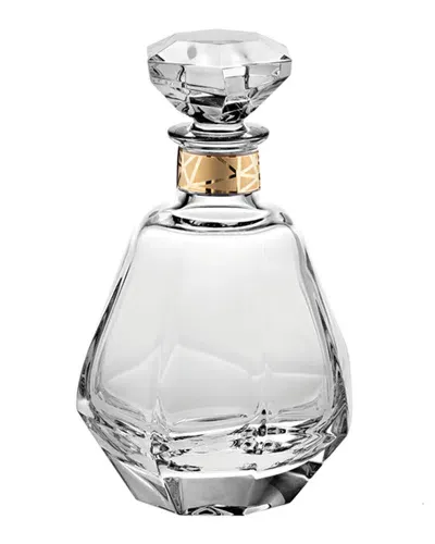 Vista Alegre Gemstone Whiskey Decanter With Gold Details In Clear