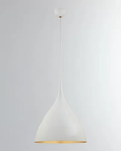 Visual Comfort Signature Agnes Medium Pendant By Aerin In White