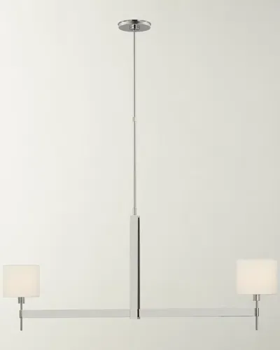 Visual Comfort Signature Brontes 54" 2-light Linear Chandelier By Ray Booth In Polished Nickel