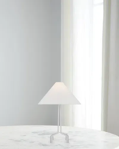 Visual Comfort Signature Clifford Table Lamp With Linen Shade By Marie Flanigan In Plaster White