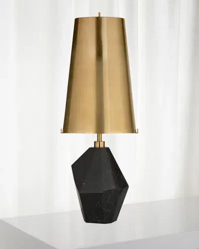 Visual Comfort Signature Halcyon Medium Accent Lamp By Kelly Wearstler In Black Cremo Marbl