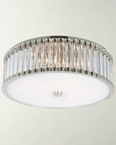 Visual Comfort Signature Kean 18" Flush Mount By Chapman & Myers In Polished Nickel