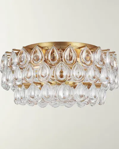 Visual Comfort Signature Liscia Medium Flush Mount By Aerin In Gild