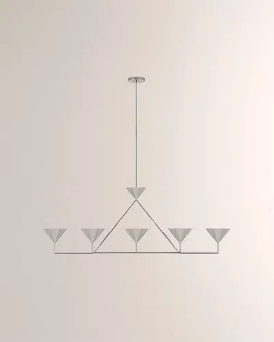 Visual Comfort Signature Orsay Xl 5-light Linear Chandelier By Paloma Contreras In Polished Nickel