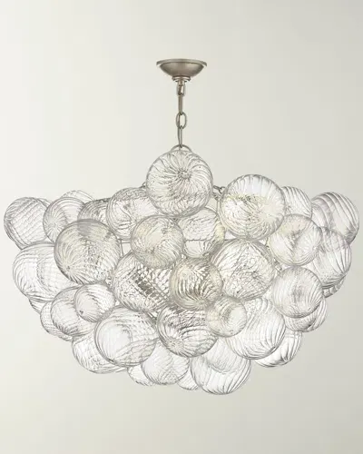 Visual Comfort Signature Talia Large Chandelier In Burn Silver Leaf