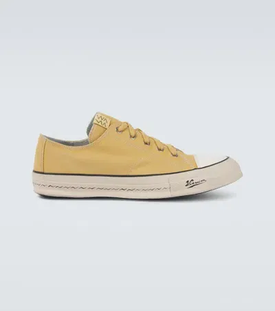 Visvim Skagway L. T. Canvas Sneakers In Mustard