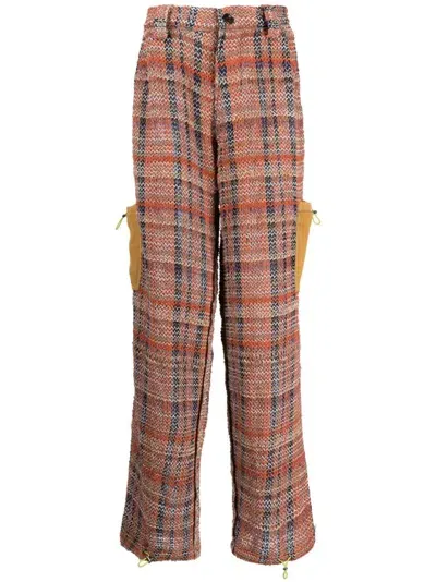 Vitelli Whipstitch Straight-leg Trousers In Multicolour