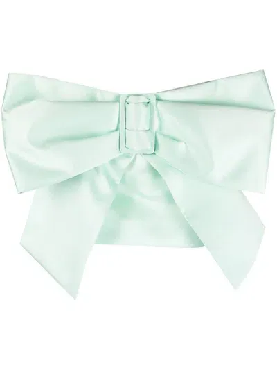 Vivetta Oversize Bow Mini Skirt In Grün