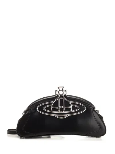 Vivienne Westwood Amber Clutch Bag In Black