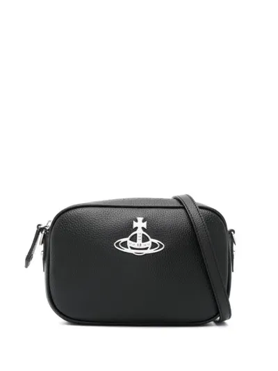 Vivienne Westwood Anna Orb-plaque Crossbody Bag In Black