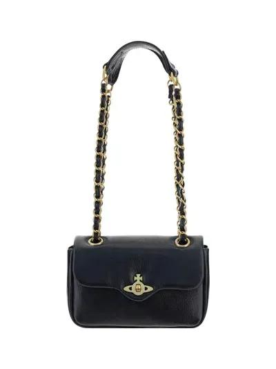 Vivienne Westwood Anita Chain Shoulder Bag In Black