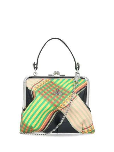 Vivienne Westwood Tote Granny Frame In Combat Tartan