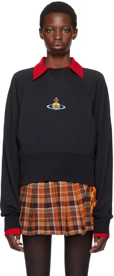 Vivienne Westwood Black Athletic Sweatshirt In N401 Black