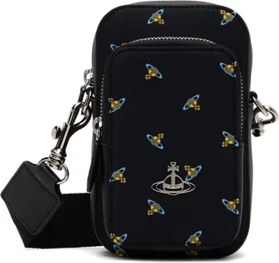 Vivienne Westwood Black Phone Crossbody Pouch