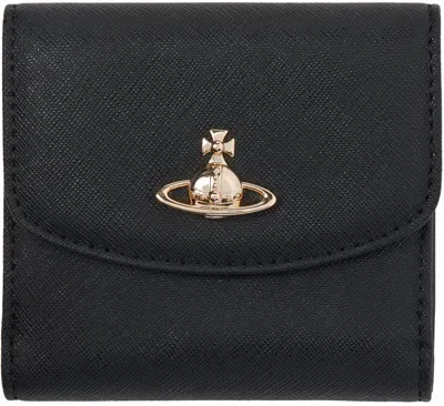 Vivienne Westwood Black Small Wallet In Aw24-black