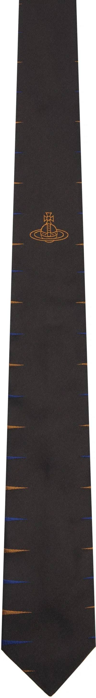 Vivienne Westwood Brown Game Tie In Gray