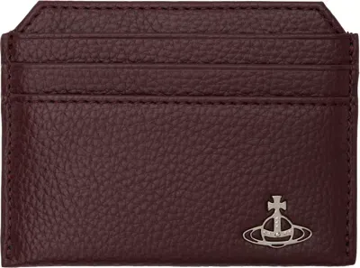 Vivienne Westwood Burgundy Slim Card Holder