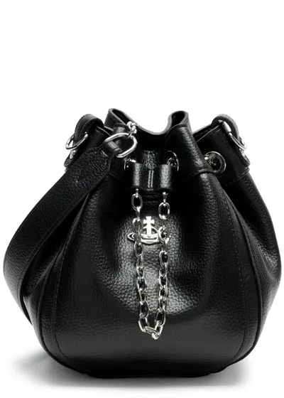 Vivienne Westwood Chrissy Small Bucket Bag In Black