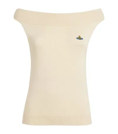 Vivienne Westwood Cotton-cashmere Valentina Sweater In Ivory