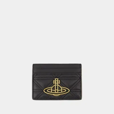 Vivienne Westwood Flat Card Holder In Black