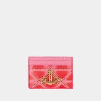 Vivienne Westwood Flat Card Holder In Pink