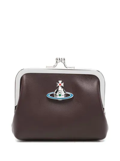 Vivienne Westwood Frame Coin Purse In Brown