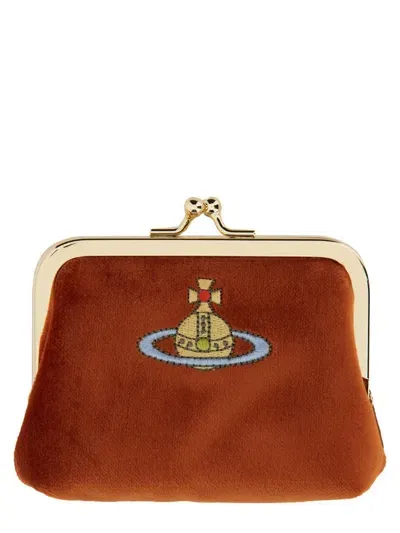 Vivienne Westwood Frame Coin Purse In Brown