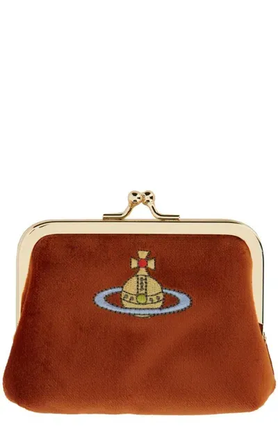 Vivienne Westwood Frame Coin Purse In Buff