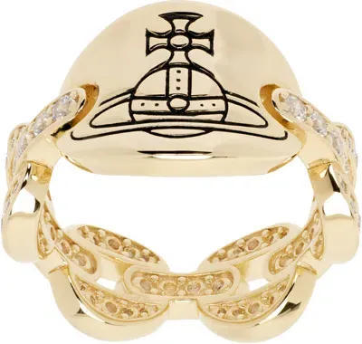 Vivienne Westwood Gold Clorinthe Ring In Aw24-r810