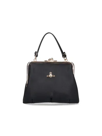 Vivienne Westwood 'granny Frame' Small Bag In Black