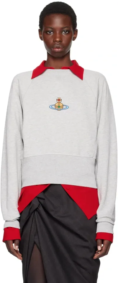 Vivienne Westwood Gray Athletic Sweatshirt In P001 Grey Melange